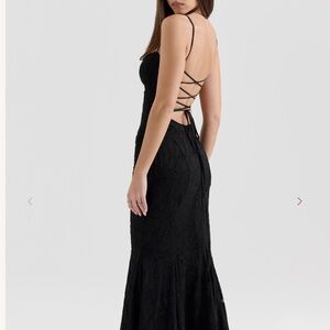 House of CB Joan Black Lace Backless Dress